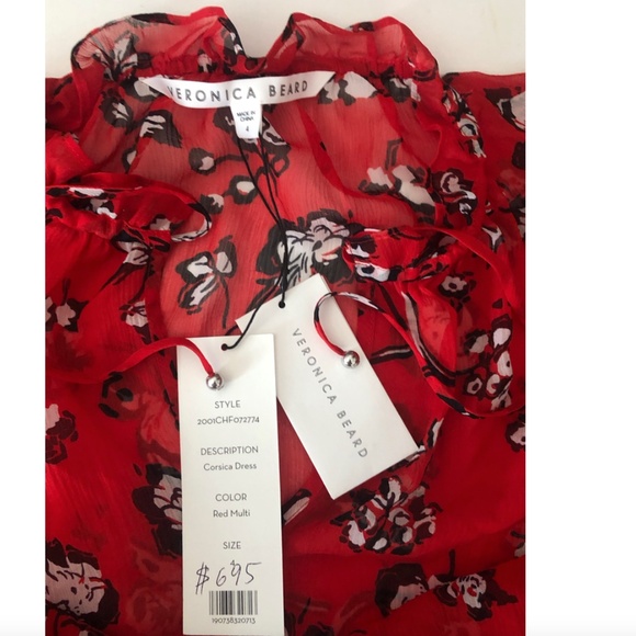 VERONICA BEARD Alena Ruched Floral Dress - Picture 3 of 10